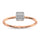 Diamond 1/10 Ct.tw Round and Baguette Cut Ring in 10K Rose Gold