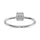 Diamond 1/10 Ct.tw Round and Baguette Cut Ring in 10K White Gold