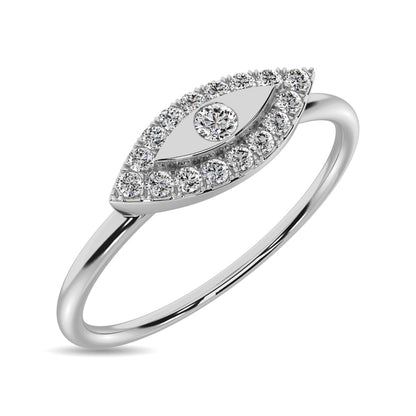 Diamond 1/10 Ct.tw Round Cut Fashion Ring in 10K White Gold