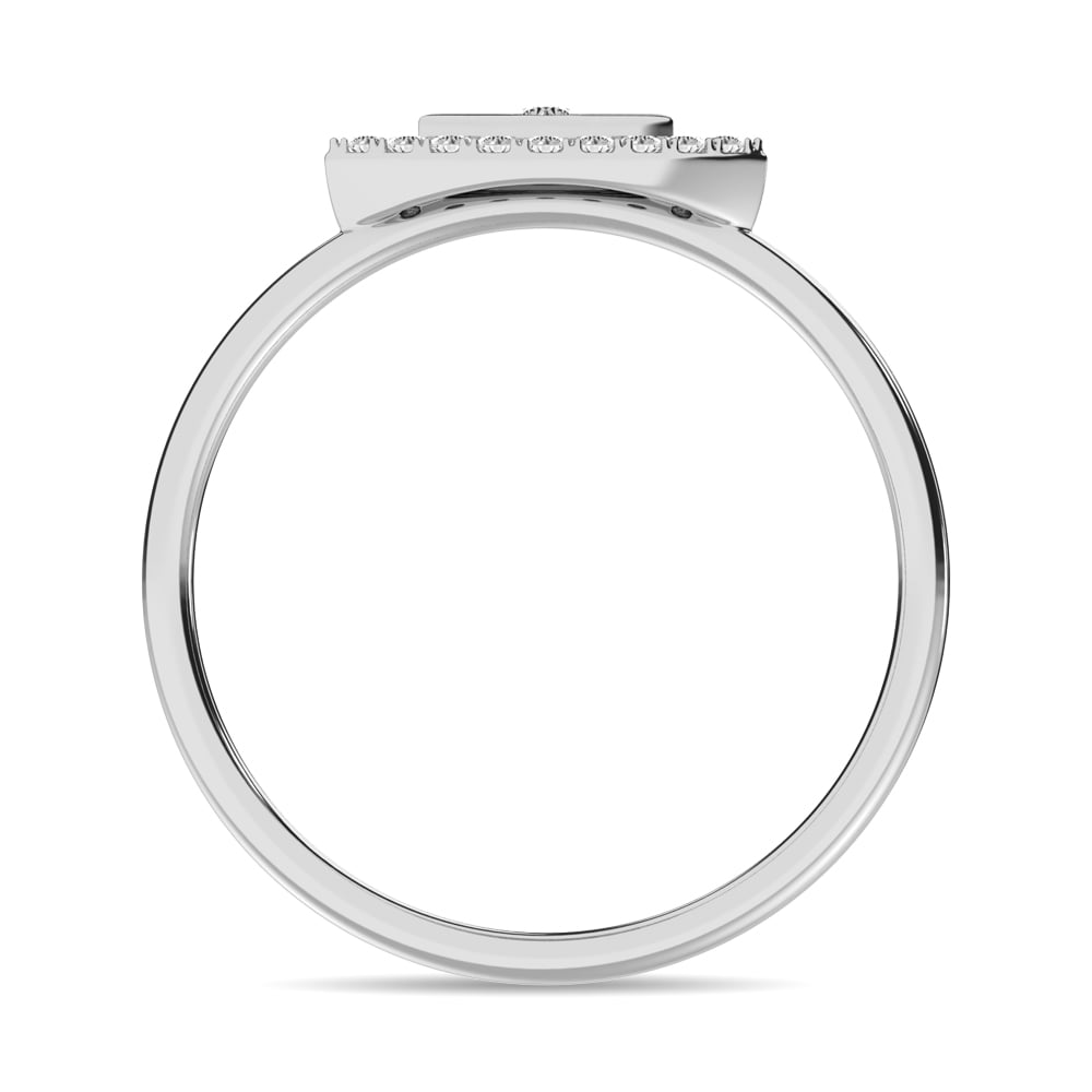 Diamond 1/10 Ct.tw Round Cut Fashion Ring in 10K White Gold