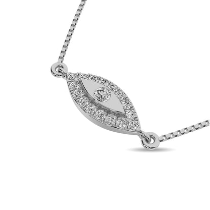 Diamond 1/10 Ct.tw Round Cut Fashion Necklace in 10K White Gold