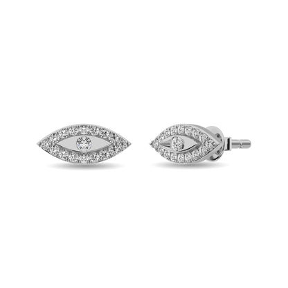 Diamond 1/6 Ct.tw Round Cut Fashion Earrings in 10K White Gold