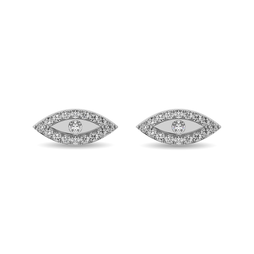 Diamond 1/6 Ct.tw Round Cut Fashion Earrings in 10K White Gold