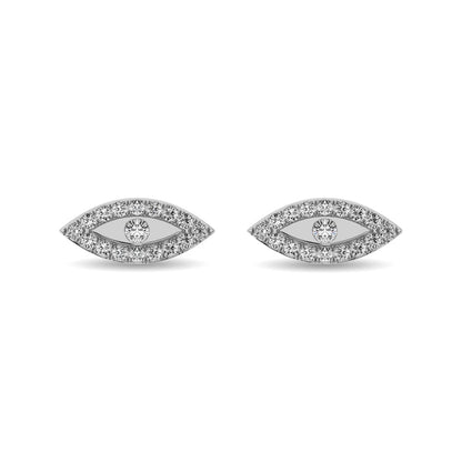 Diamond 1/6 Ct.tw Round Cut Fashion Earrings in 10K White Gold