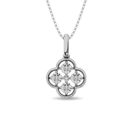 Diamond 1/10 Ct.tw Fashion Pendant in 10K White Gold