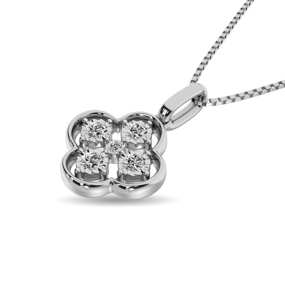 Diamond 1/10 Ct.tw Fashion Pendant in 10K White Gold