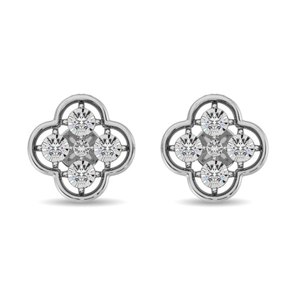 Diamond 1/6 Ct.tw Fashion Earrings in 10K White Gold