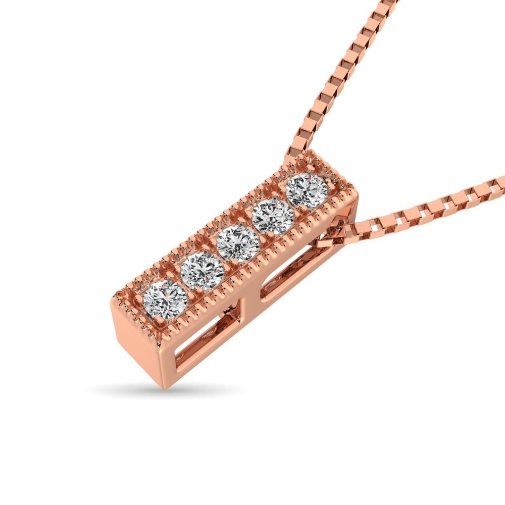 Diamond 1/20 Ct.tw Fashion Pendant in 10K Rose Gold