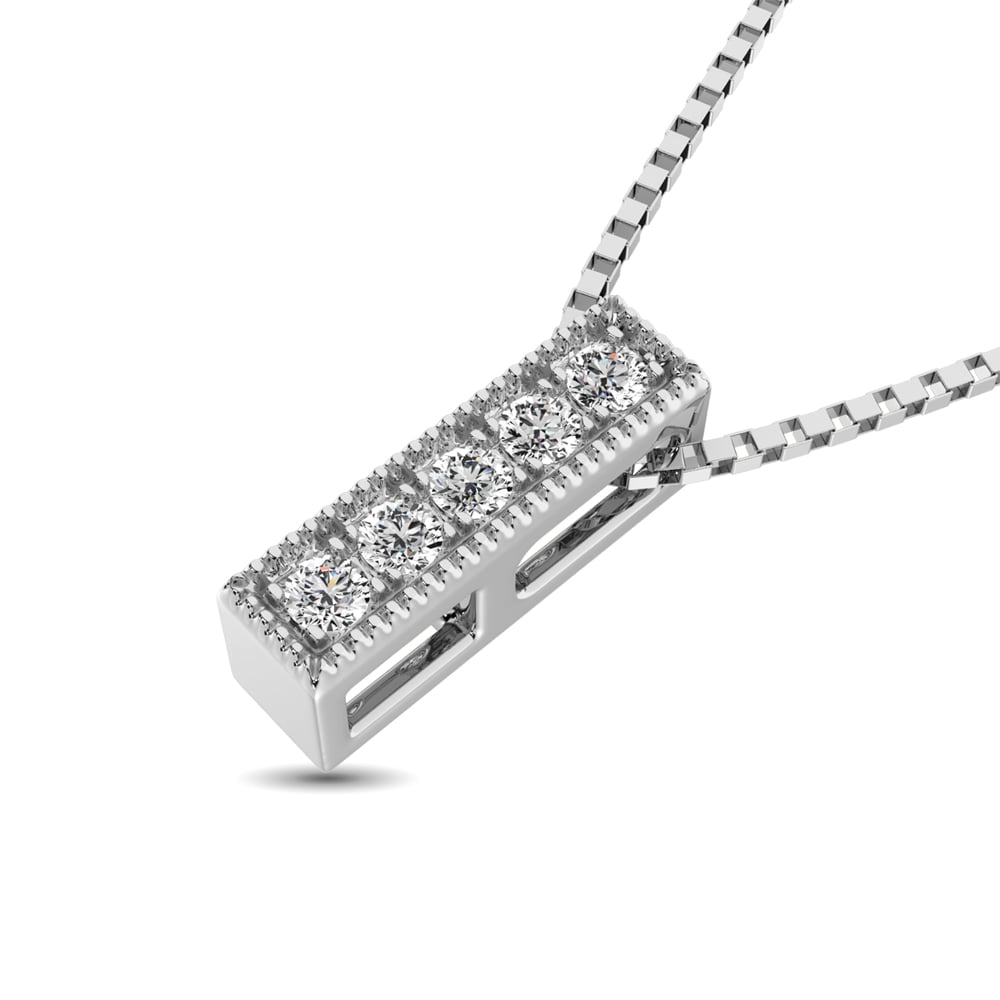Diamond 1/20 Ct.tw Fashion Pendant in 10K White Gold