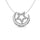 Diamond 1/20 Ct.tw Moon and Star Pendant in Sterling Silver