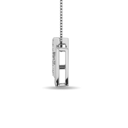 Diamond 1/20 Ct.tw Moon and Star Pendant in Sterling Silver