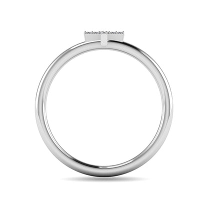 Diamond 1/20 Ct.tw Cross Ring in 10K White Gold