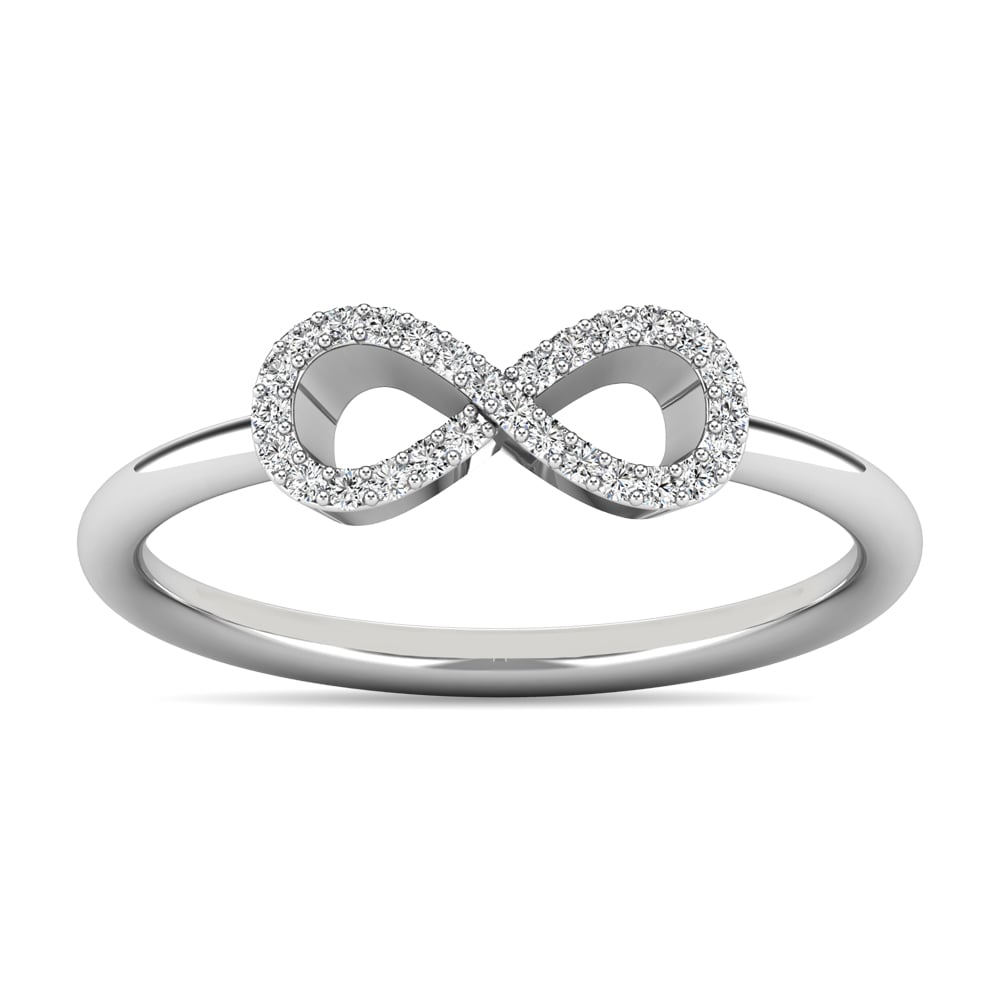 Diamond 1/10 Ct.tw Infinity Ring in 10K White Gold