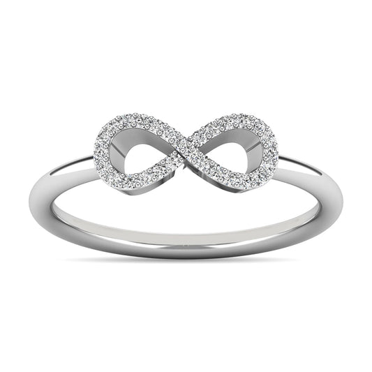 Diamond 1/10 Ct.tw Infinity Ring in 10K White Gold