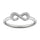 Diamond 1/10 Ct.tw Infinity Ring in 10K White Gold