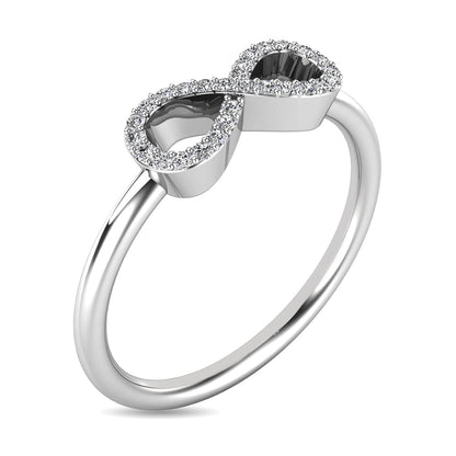 Diamond 1/10 Ct.tw Infinity Ring in 10K White Gold