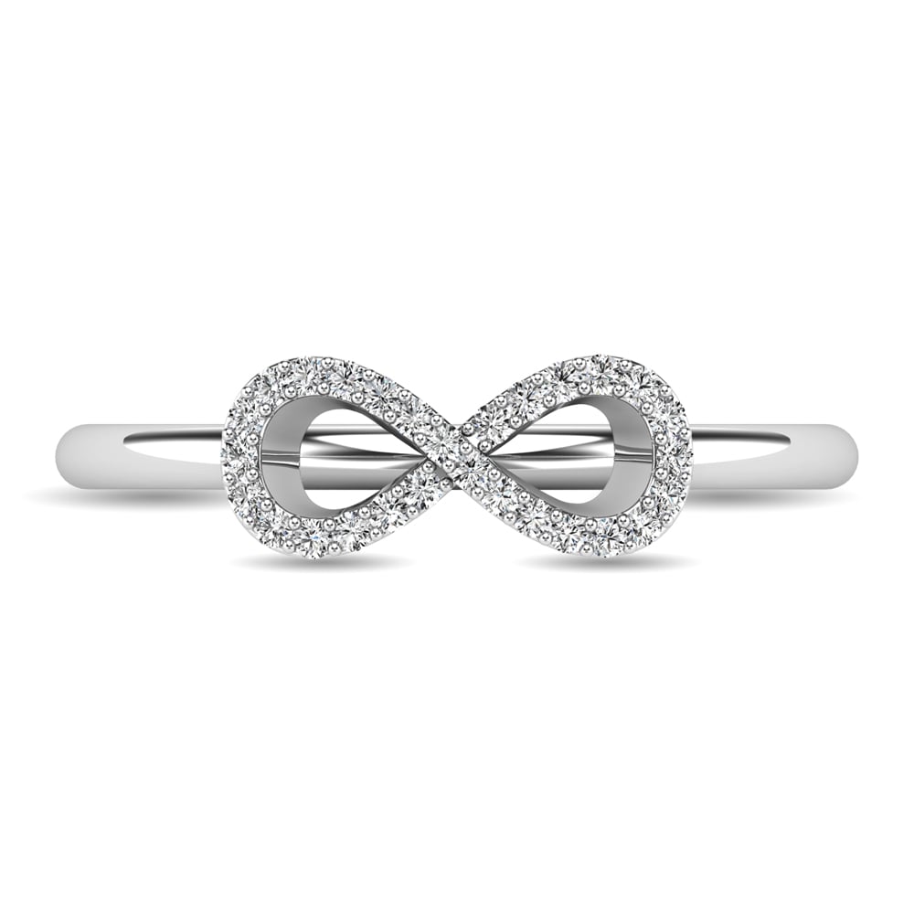 Diamond 1/10 Ct.tw Infinity Ring in 10K White Gold