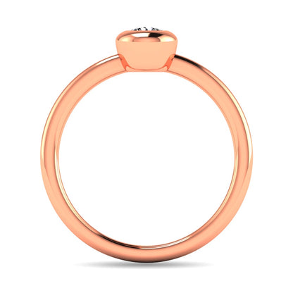 Diamond 1/10 Ct.tw Bezel Set Ring in 10K Rose Gold