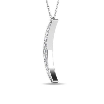 Diamond 1/6 Ct.tw Cresent Pendant in 10K White Gold