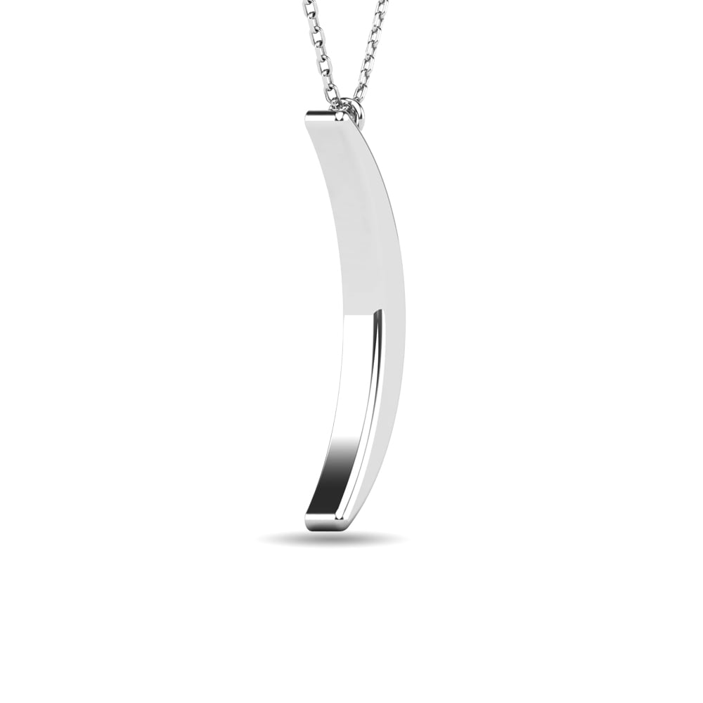 Diamond 1/6 Ct.tw Cresent Pendant in 10K White Gold