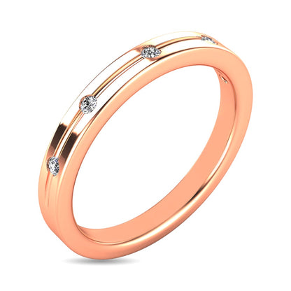 Diamond 1/20 Ct.tw Rount Cut Band in 14K Rose Gold