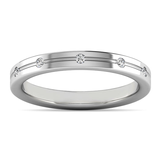 Diamond 1/6 Ct.tw Rount Cut Band in 14K White Gold