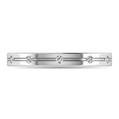 Diamond 1/6 Ct.tw Rount Cut Band in 14K White Gold