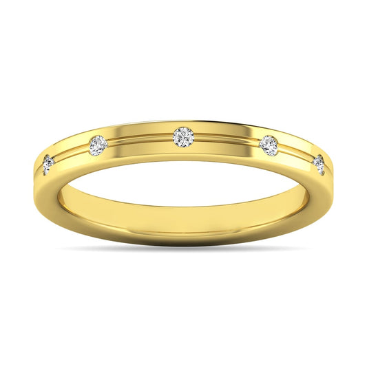 Diamond 1/20 Ct.tw Rount Cut Band in 14K Yellow Gold