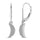 Diamond 1/10 Ct.tw Moon Dangle Earrings in 10K White Gold