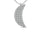 Diamond 1/10 Ct.tw Moon Pendant in 10K White Gold