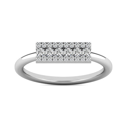 Diamond 1/4 Ct.tw Bar Ring in 14K White Gold