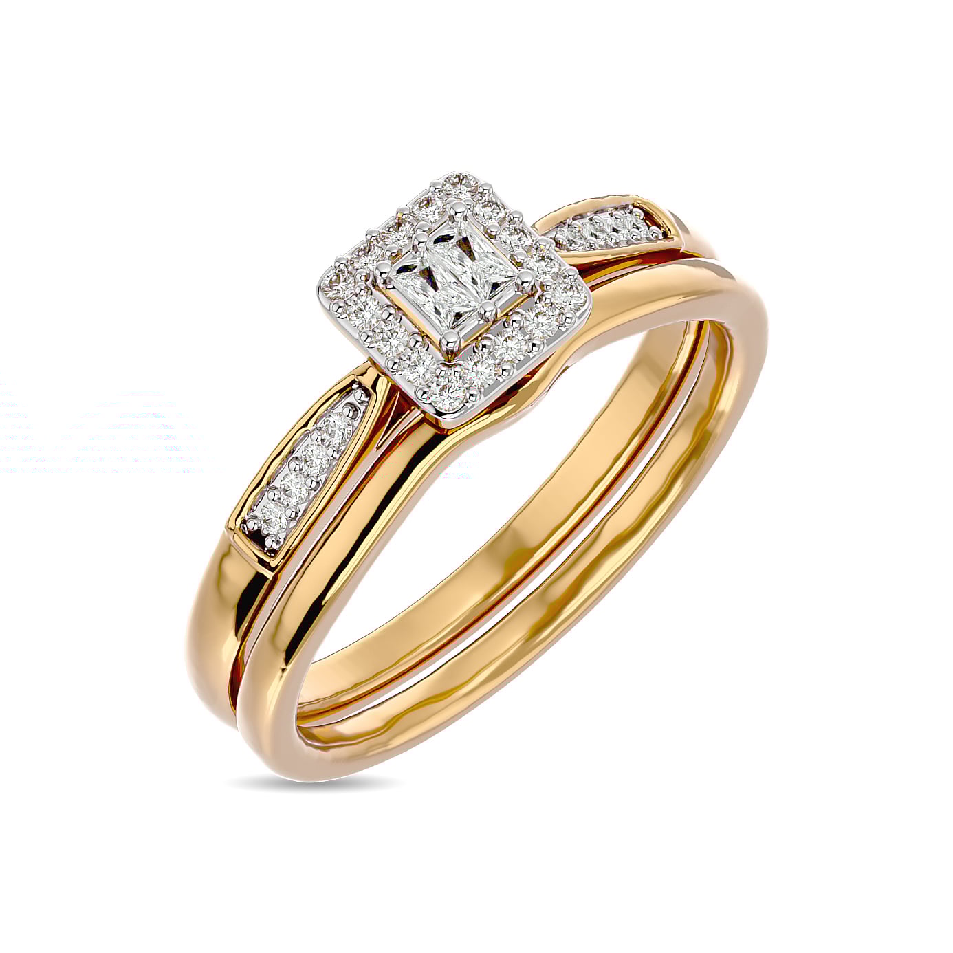 Diamond 1/6 Ct.tw Bridal Ring in 10K Yellow Gold