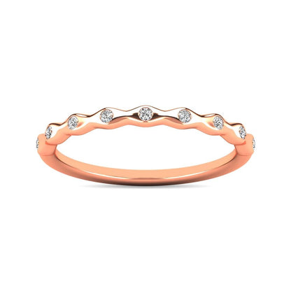 Diamond 1/10 Ct.tw Stackable Ring in 10K Rose Gold