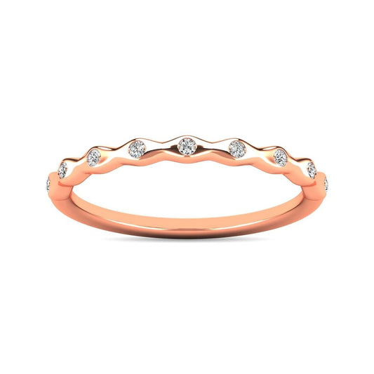 Diamond 1/10 Ct.tw Stackable Ring in 10K Rose Gold