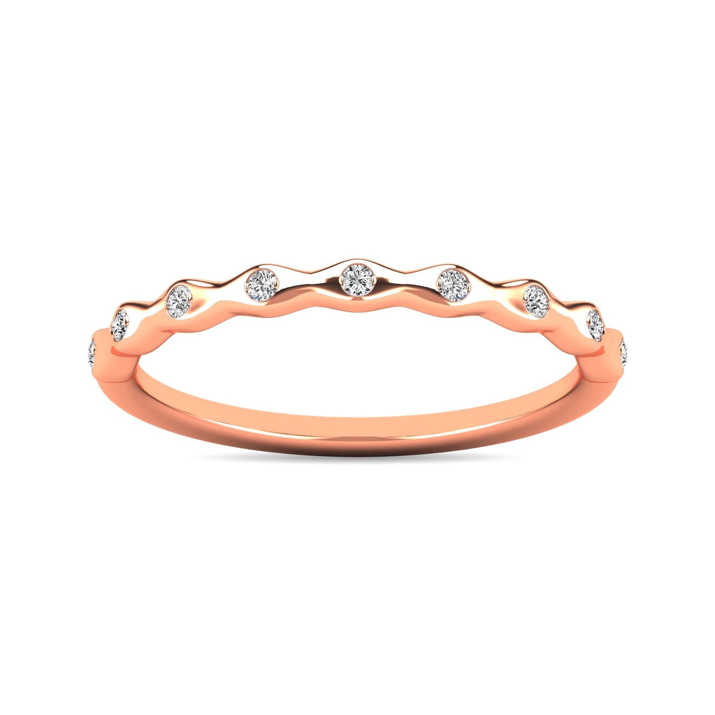 Diamond 1/10 Ct.tw Stackable Ring in 10K Rose Gold