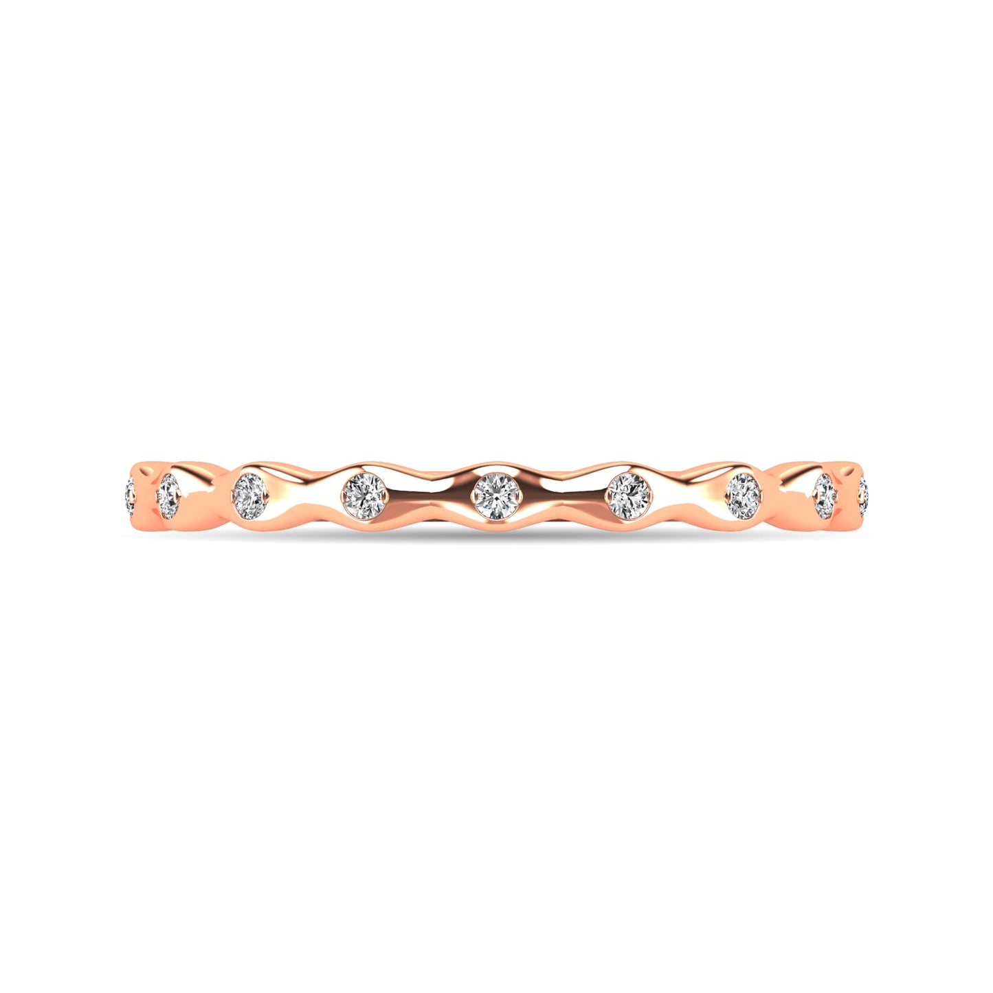 Diamond 1/10 Ct.tw Stackable Ring in 14K Rose Gold