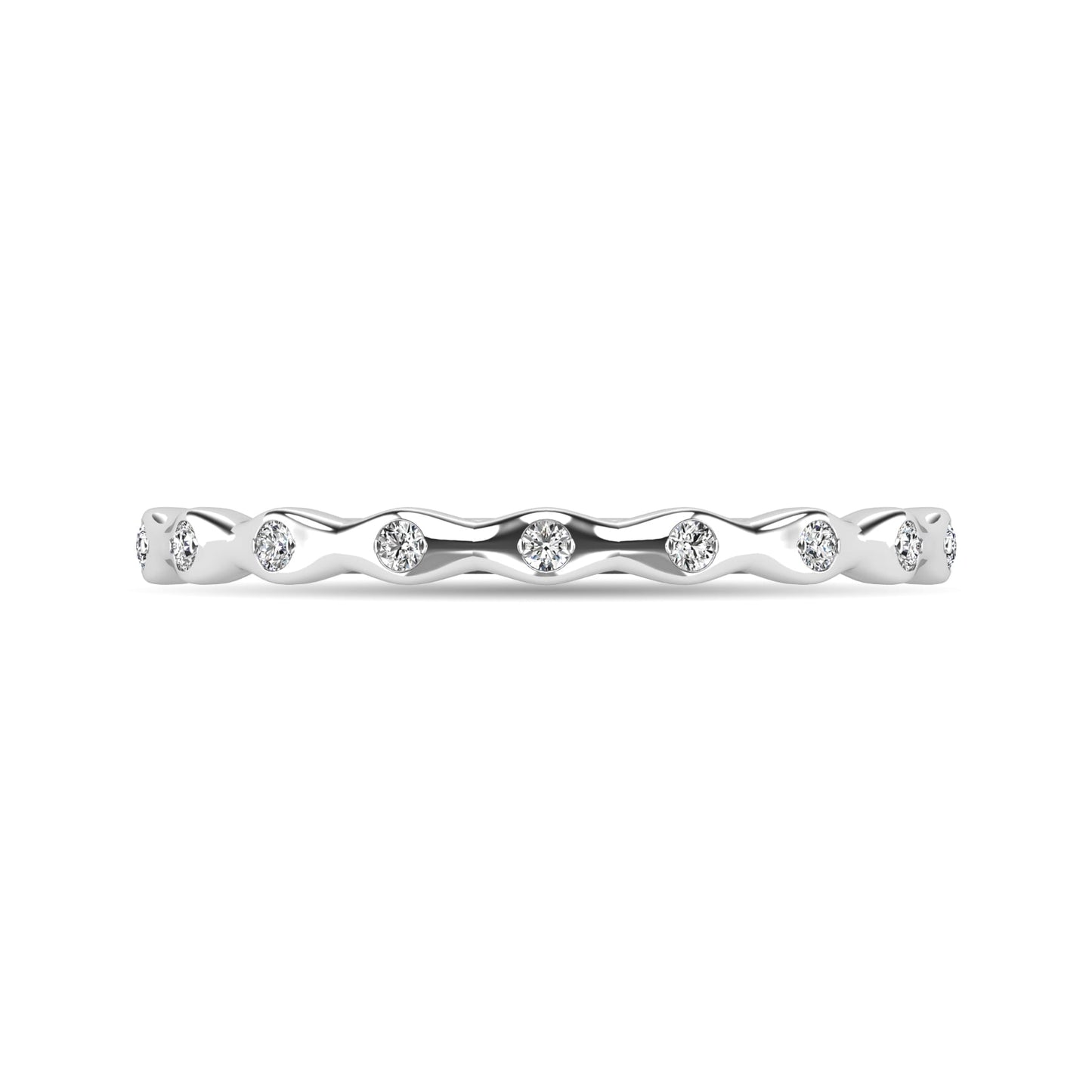 Diamond 1/10 Ct.tw Stackable Ring in 10K White Gold