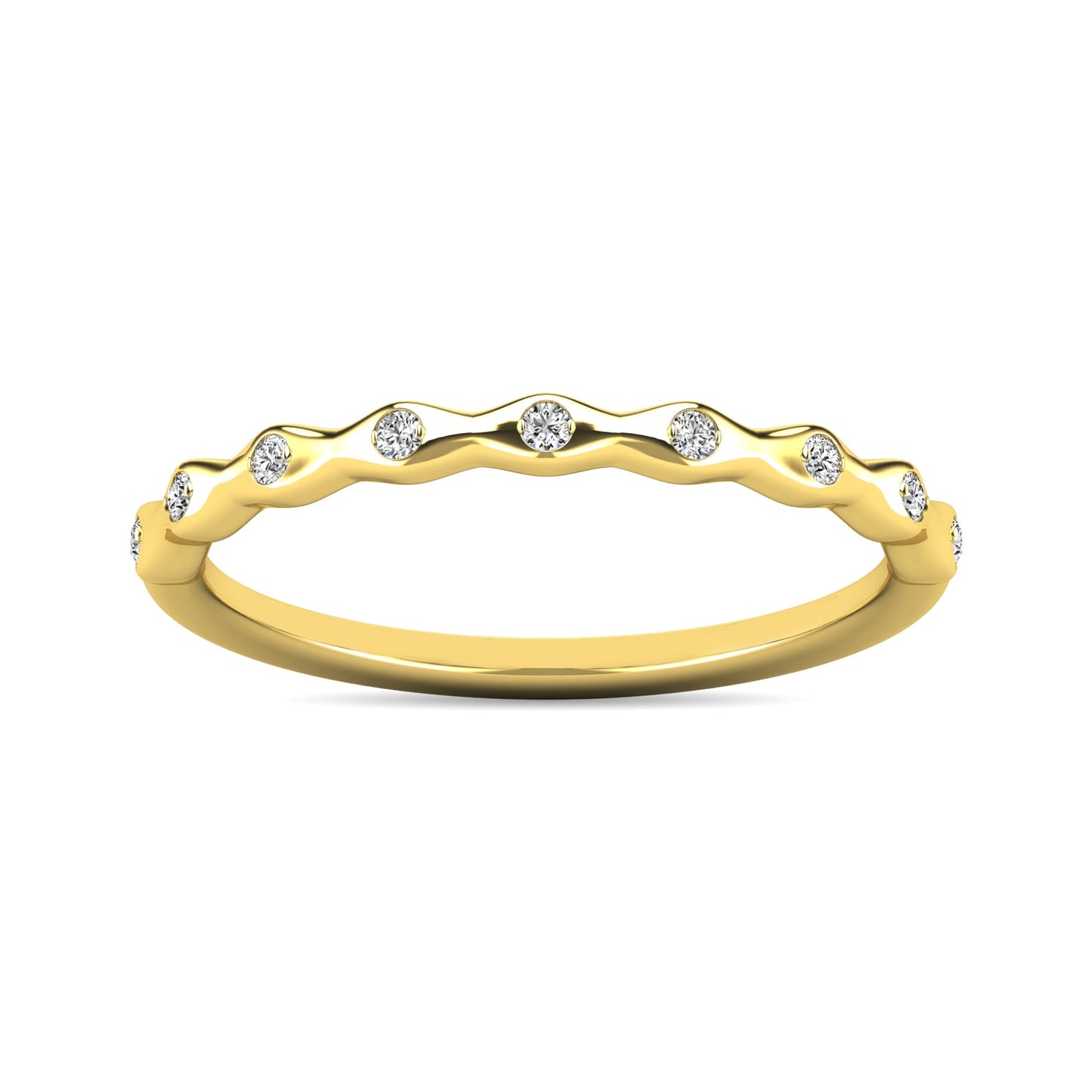 Diamond 1/10 Ct.tw Stackable Ring in 10K Yellow Gold