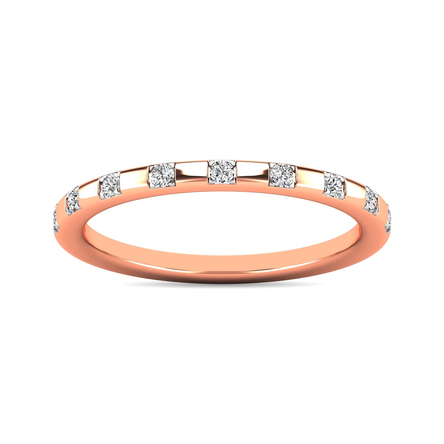 Diamond 1/10 Ct.tw Stackable Ring in 10K Rose Gold