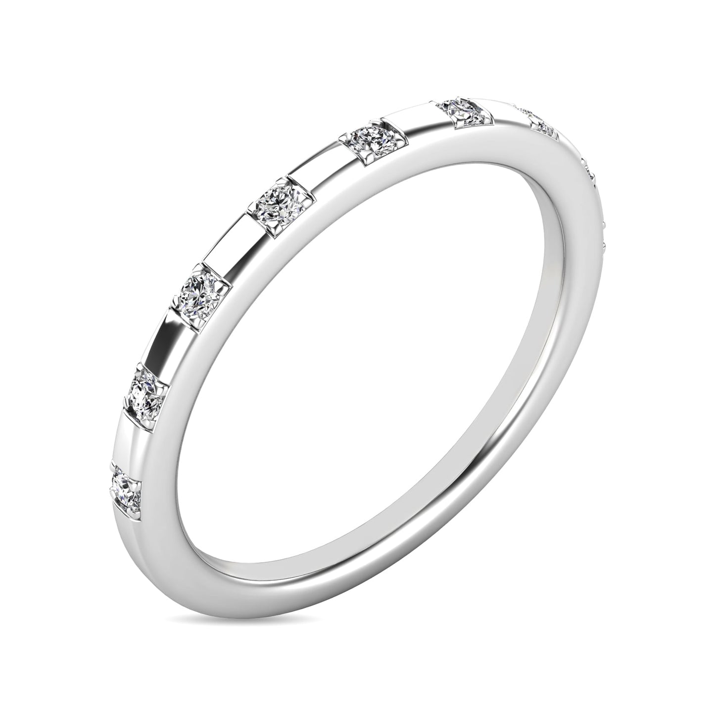 Diamond 1/10 Ct.tw Stackable Ring in 10K White Gold