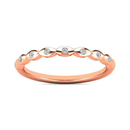 Diamond 1/10 Ct.tw Stackable Ring in 10K Rose Gold