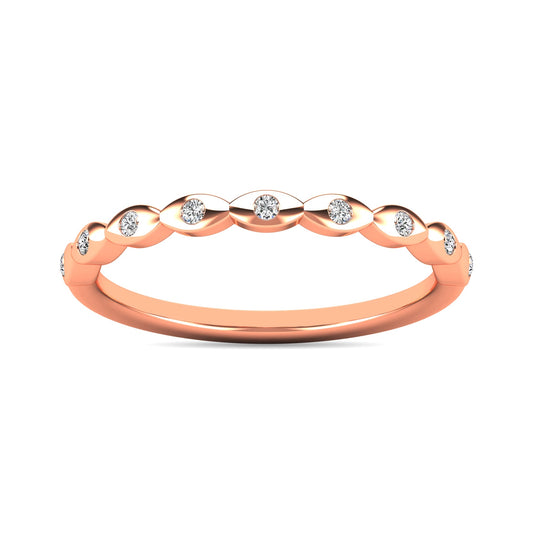 Diamond 1/10 Ct.tw Stackable Ring in 10K Rose Gold
