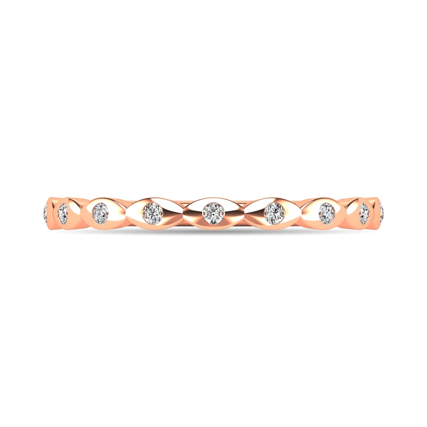 Diamond 1/10 Ct.tw Stackable Ring in 10K Rose Gold