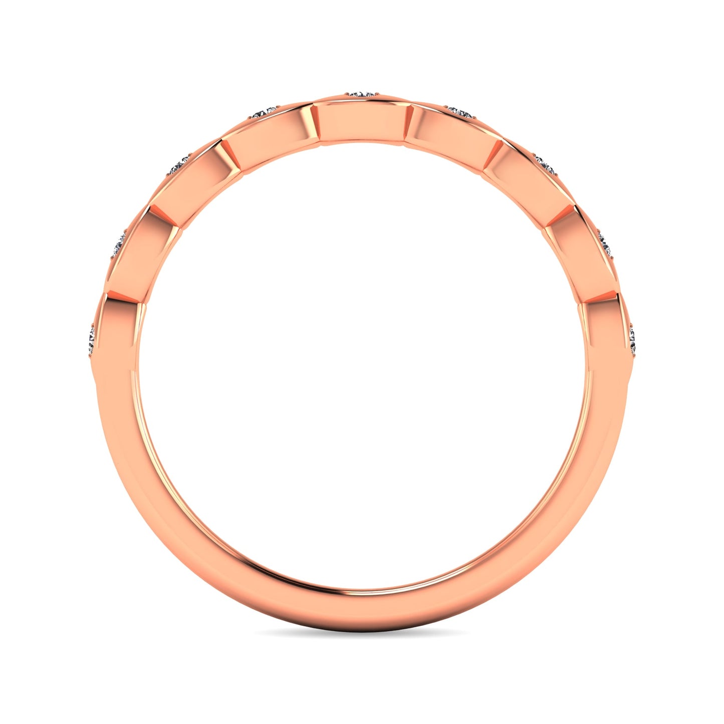Diamond 1/10 Ct.tw Stackable Ring in 10K Rose Gold