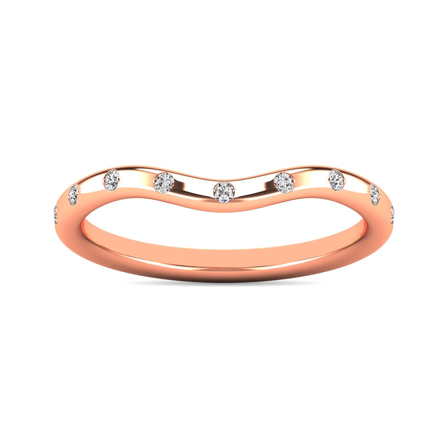 Diamond 1/10 Ct.tw Stackable Ring in 10K Rose Gold