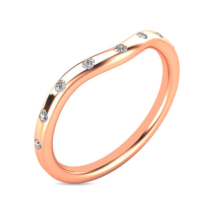 Diamond 1/10 Ct.tw Stackable Ring in 10K Rose Gold