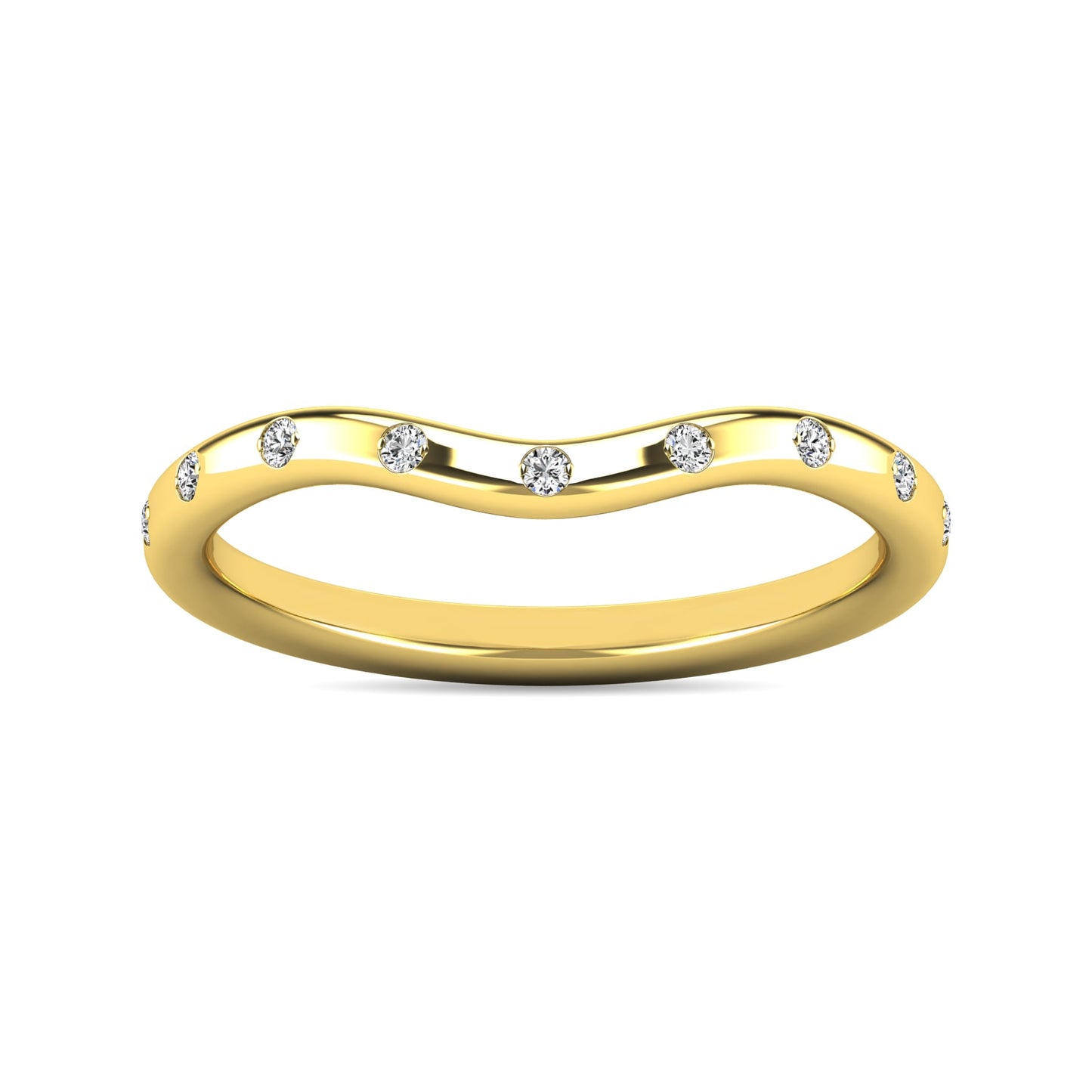 Diamond 1/10 Ct.tw Stackable Ring in 10K Yellow Gold