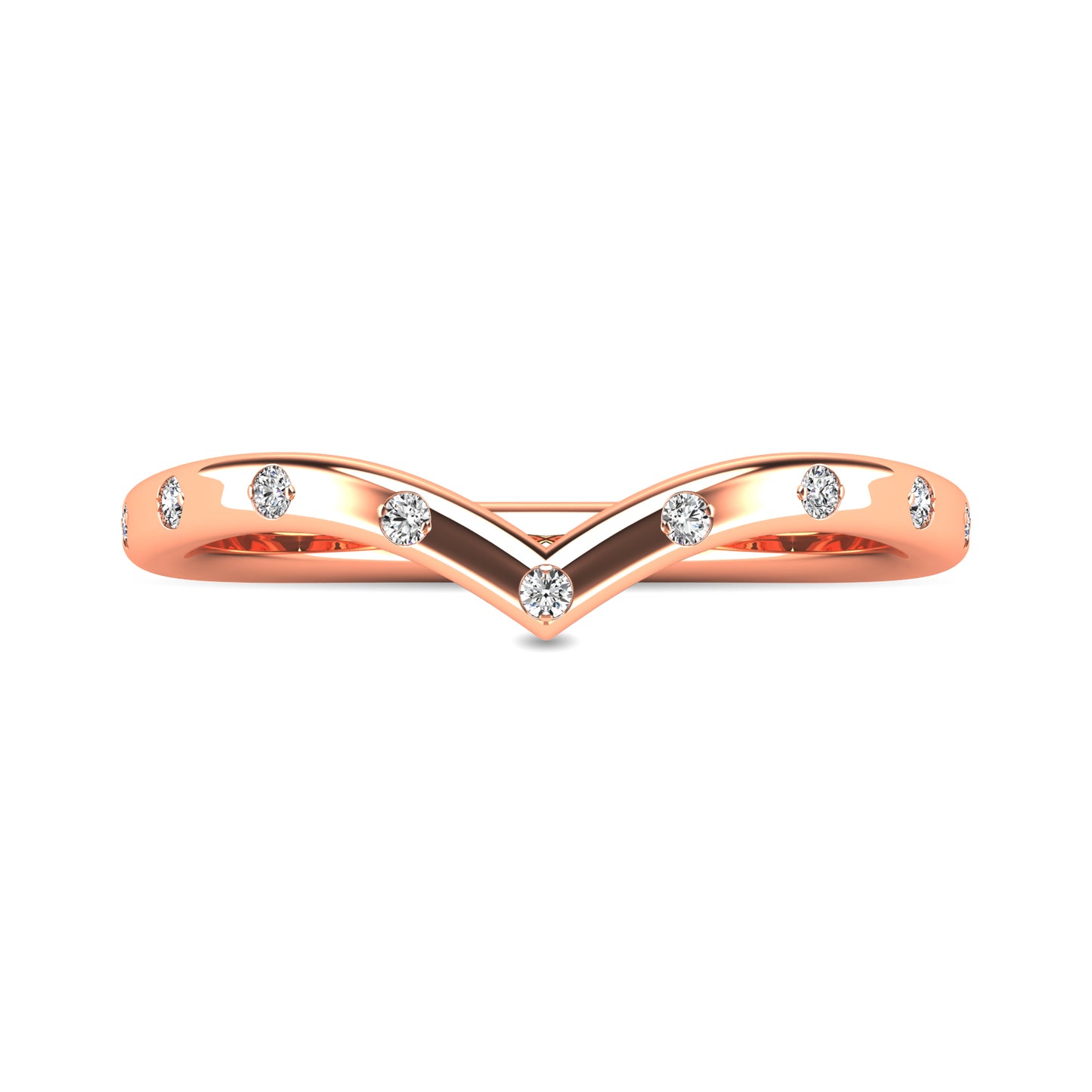 Diamond 1/10 Ct.tw Stackable Ring in 10K Rose Gold