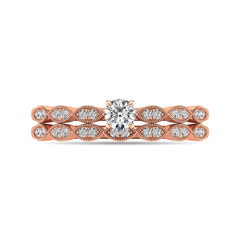 Diamond 1/3 Ct.tw Bridal Ring in 10K Rose Gold