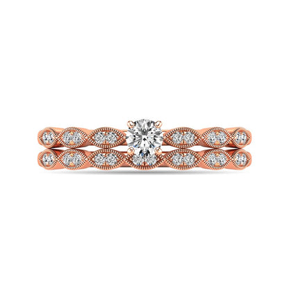 Diamond 1/3 Ct.tw Bridal Ring in 10K Rose Gold